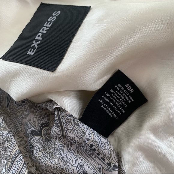 Express Light Tan Tailored Suit Jacket Blazer Formal Workwear - Picture 3 of 15